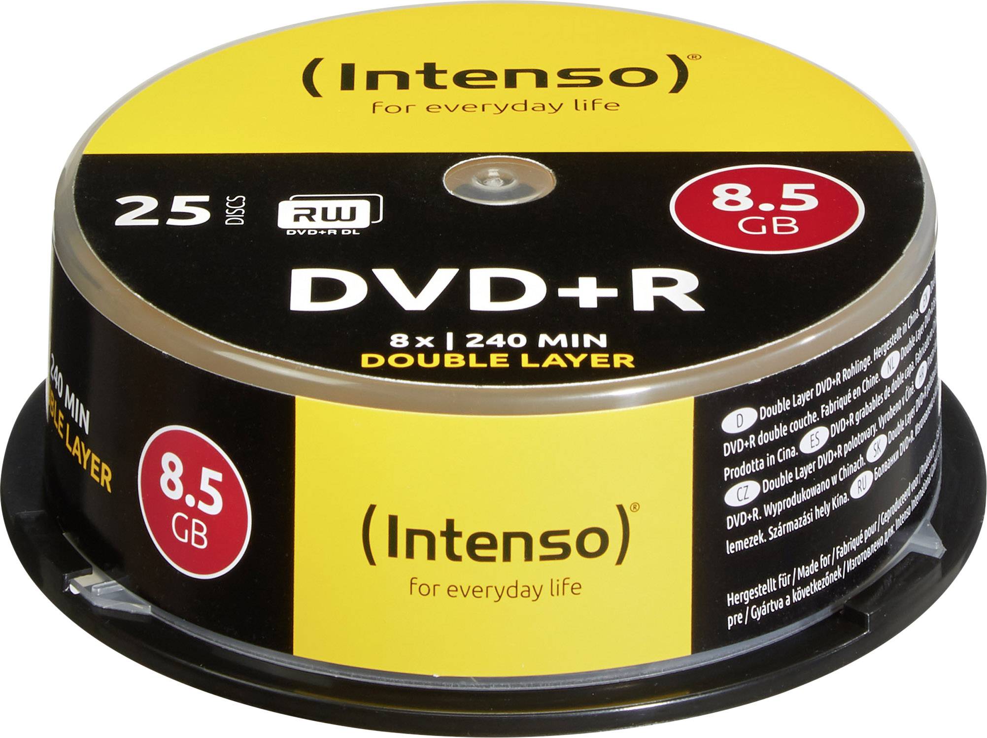 INTENSO DVD+R Spindel (DoubleLayer), 25 Stück