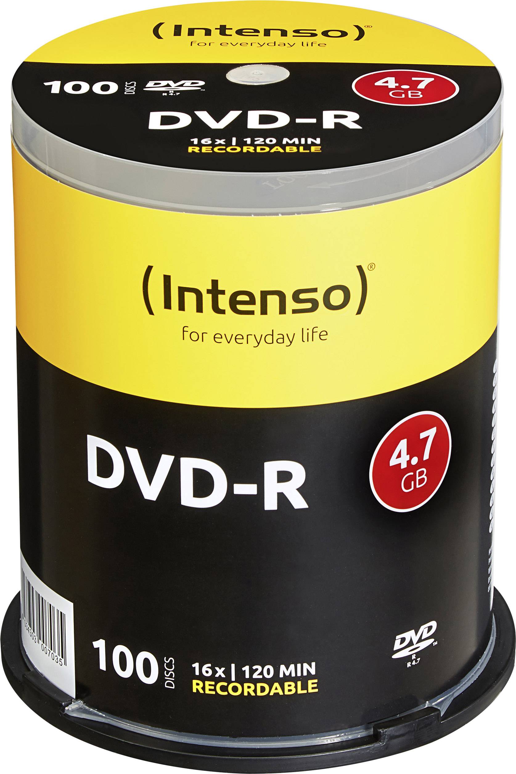 Intenso 4101156 DVD-R Rohling 4.7GB 100 St. Spindel