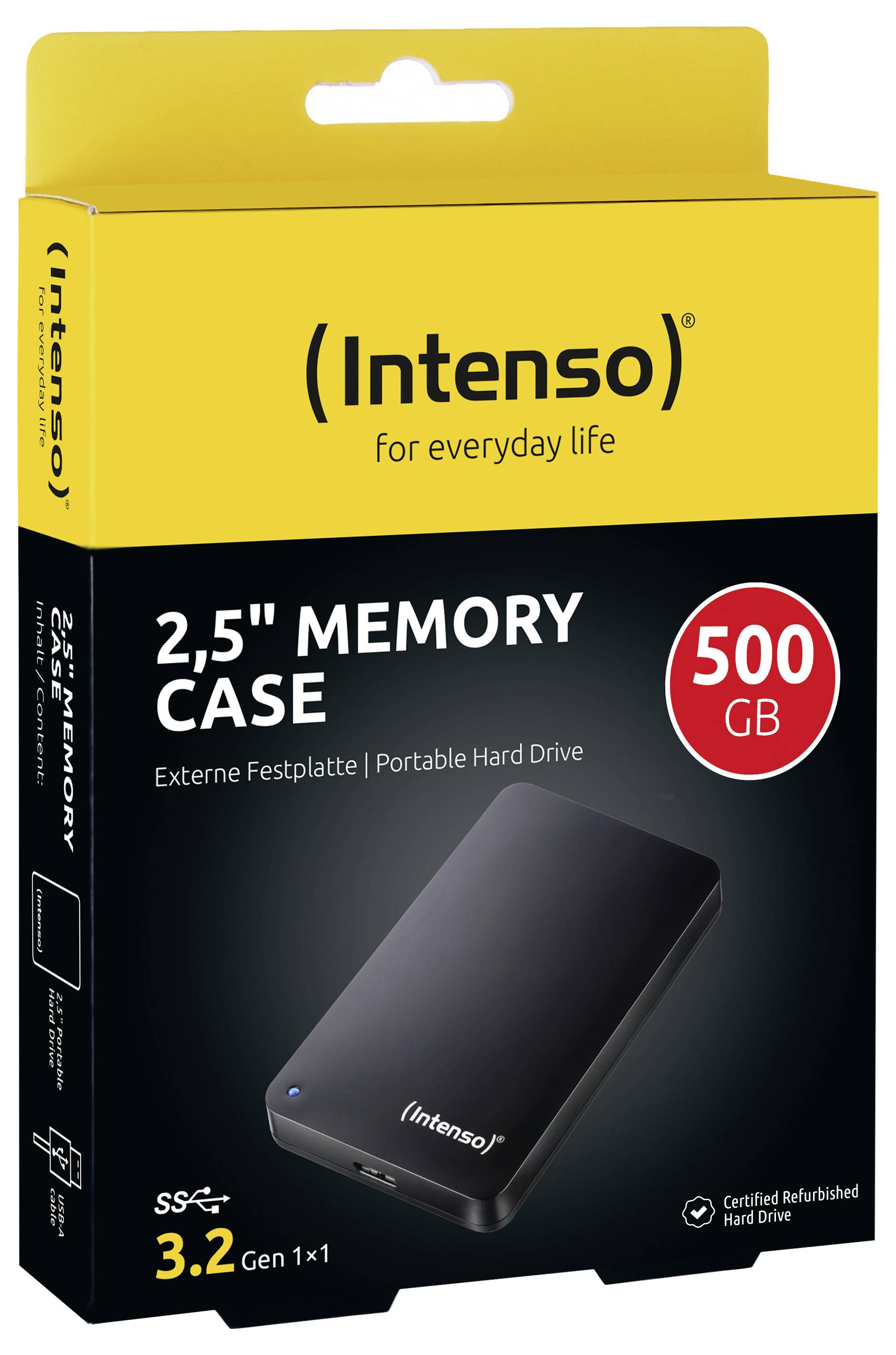 Verpackung für Intenso 2.5