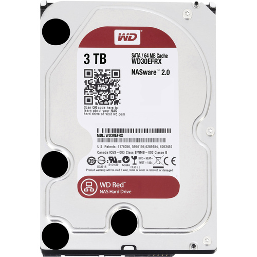 Western Digital WD Red™ Plus 3 TB Interne Festplatte 8.9 cm (3.5 Zoll) SATA III WD30EFRX Bulk