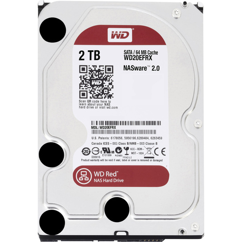 Western Digital WD Red™ Plus 2TB Interne Festplatte 8.9cm (3.5 Zoll) SAS 6 Gb/s WD20EFRX Bulk