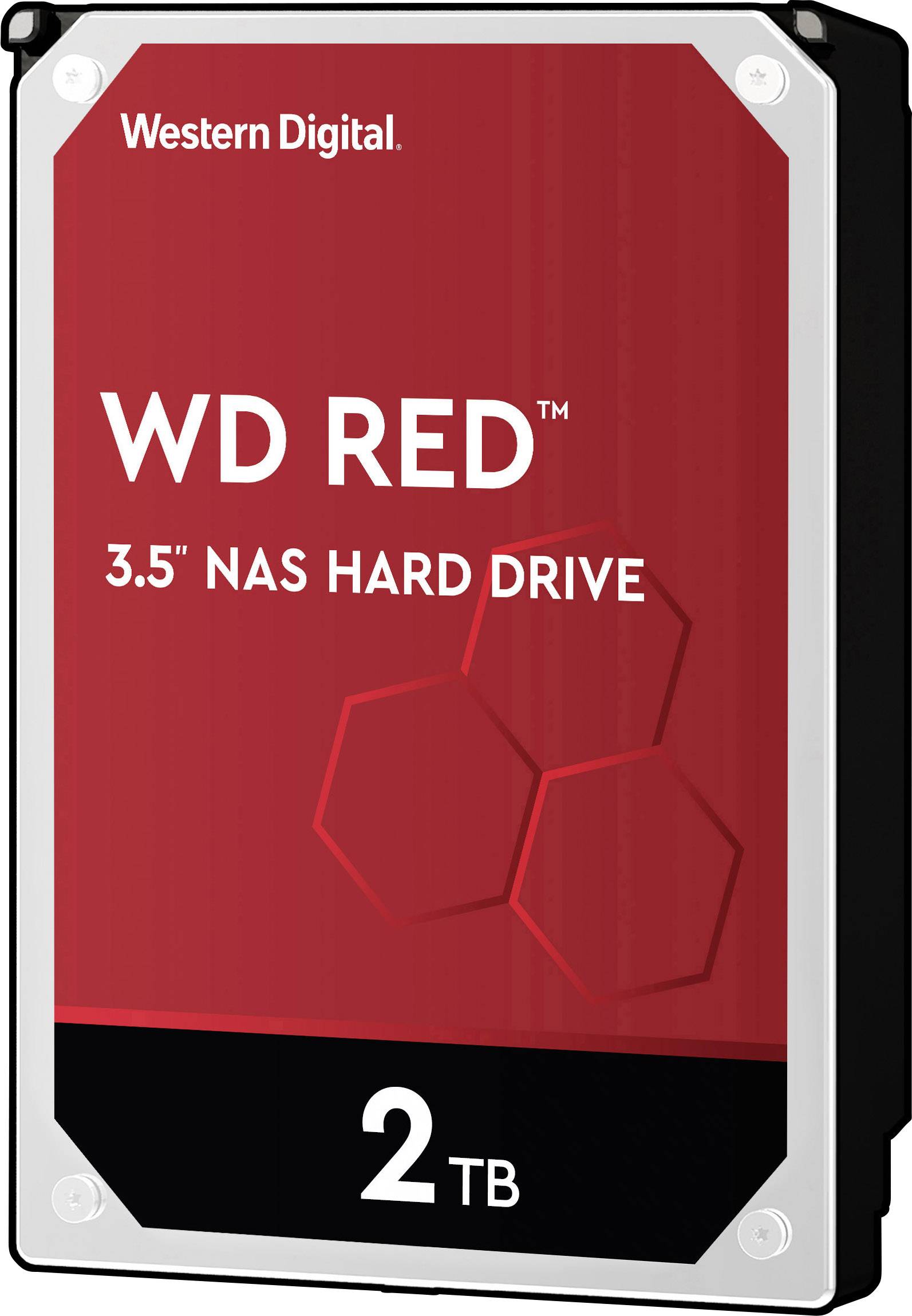 Ein rotes Gehäuse einer 'WD RED 3.5