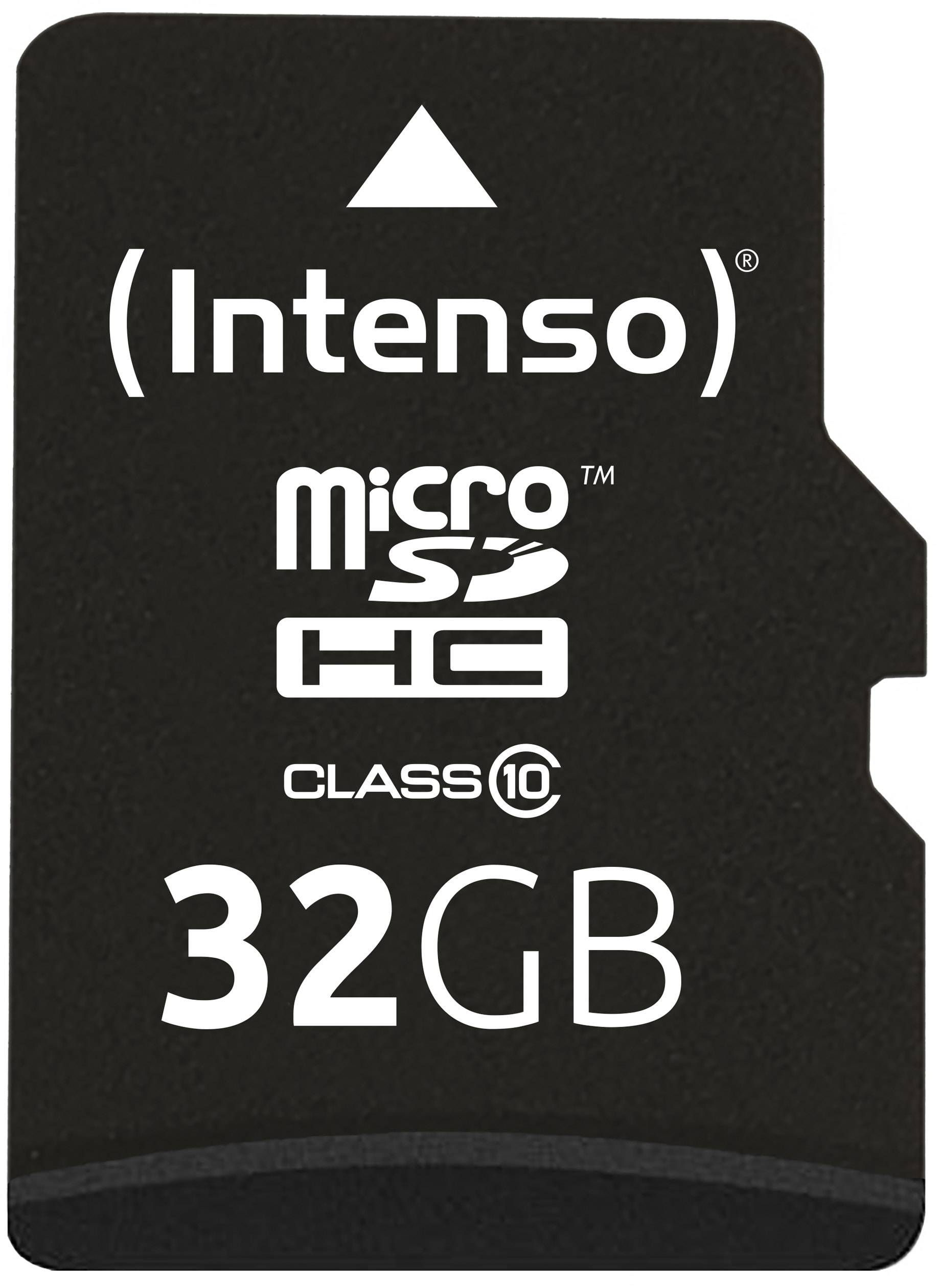 Intenso microSDHC-Karte, Klasse 10, 32 GB, mit Adapter auf SD Slot