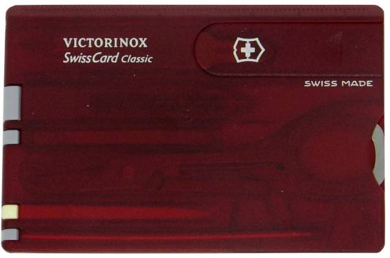 Victorinox SwissCard 0.7100.T Taschenwerkzeug-Set Anzahl Funktionen 10 Rubin-Rot