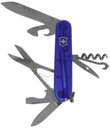 Victorinox Climber 1.3703.T2 Schweizer Taschenmesser Anzahl Funktionen 14 Blau (transparent)