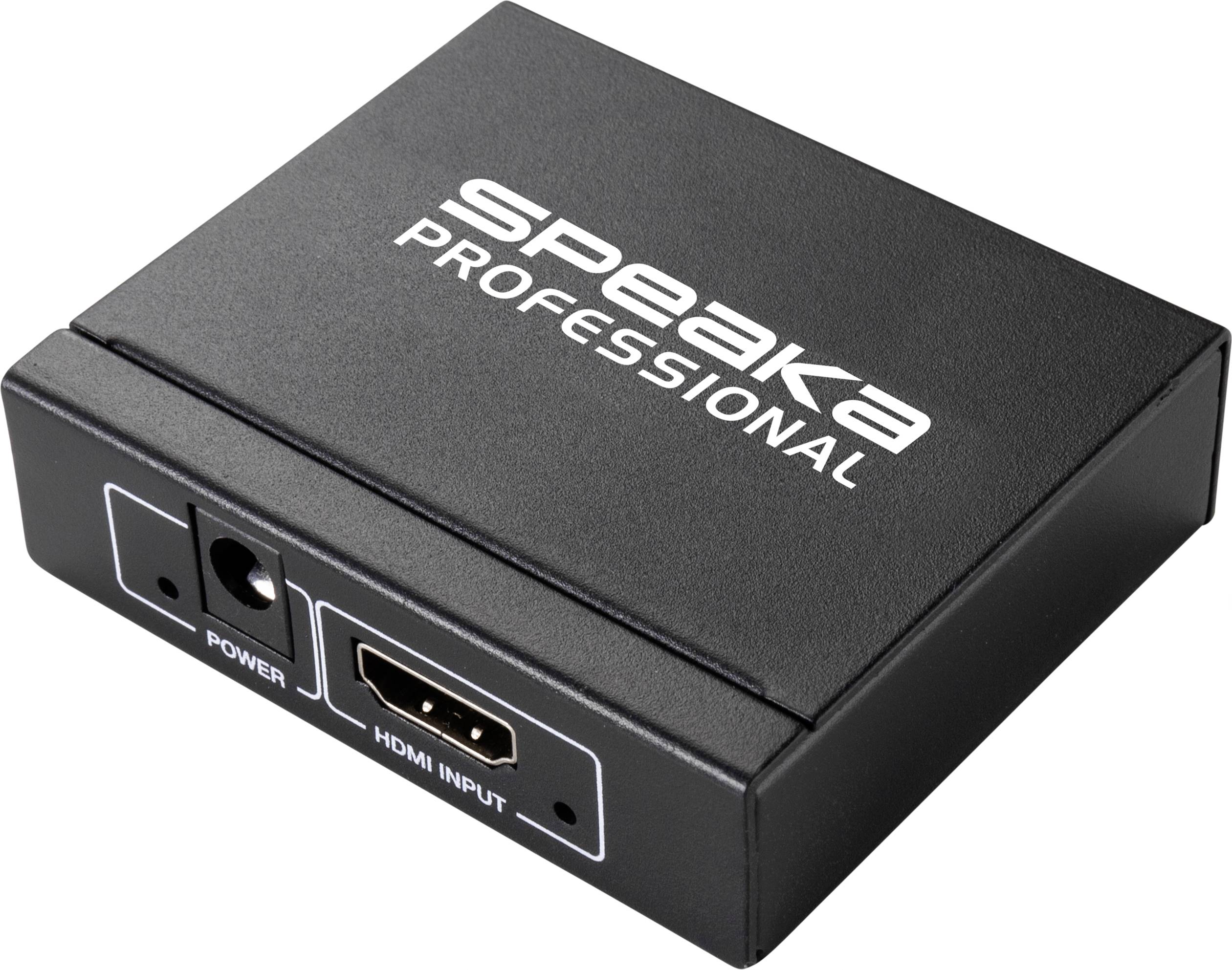 SpeaKa Professional 2 Port HDMI-Splitter 3D-Wiedergabe möglich 1920 x 1080 Pixel Schwarz