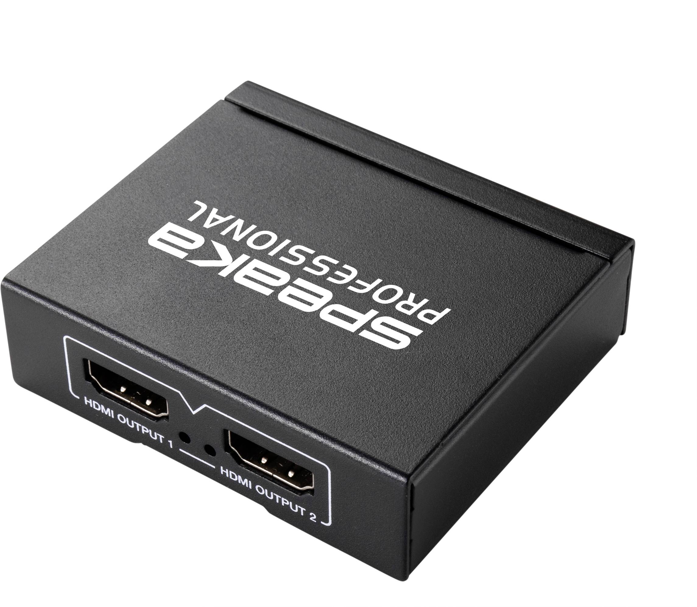 SpeaKa Professional 2 Port HDMI-Splitter 3D-Wiedergabe möglich 1920 x 1080 Pixel Schwarz