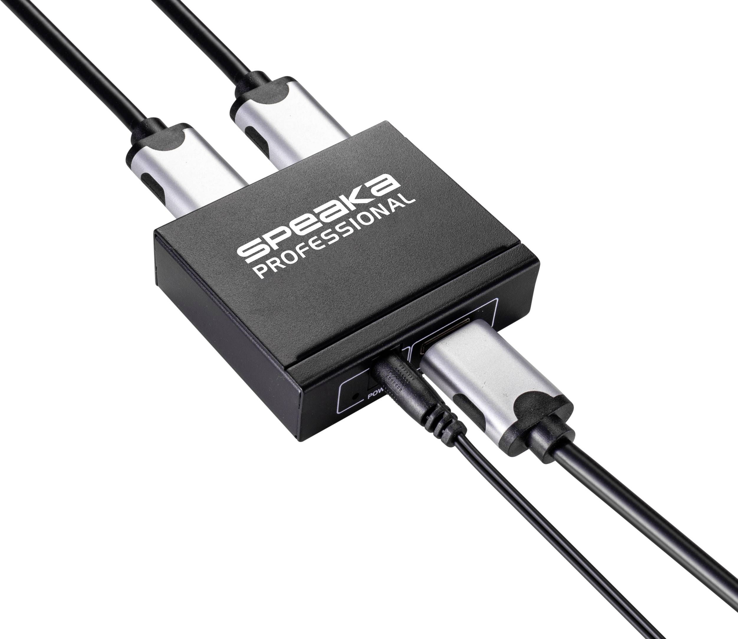 SpeaKa Professional 2 Port HDMI-Splitter 3D-Wiedergabe möglich 1920 x 1080 Pixel Schwarz