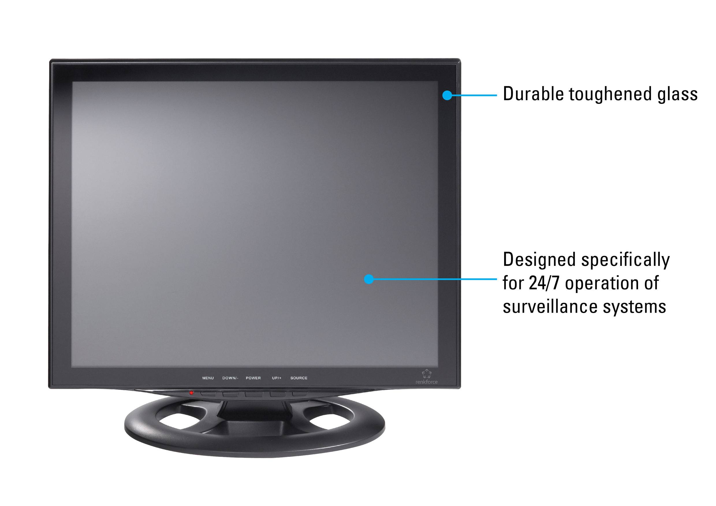 Renkforce 419700 LCD-Überwachungsmonitor EEK: E (A - G) 43.18cm 17 Zoll 1280 x 1024 Pixel Schwarz
