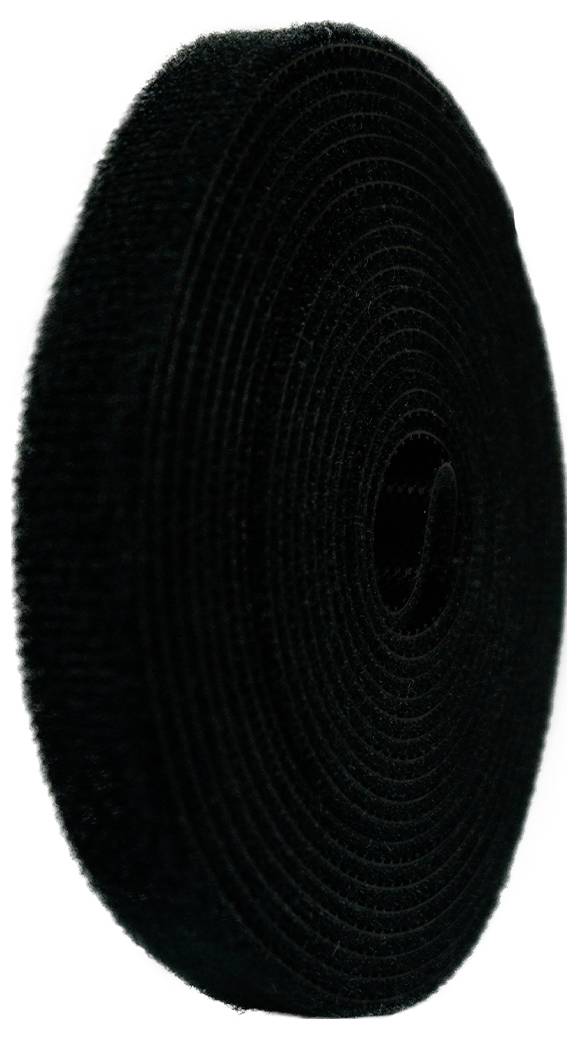 TOOLCRAFT KL10X3000C Klettband zum Bündeln Haft- und Flauschteil (L x B) 3000mm x 10mm Schwarz 4St.