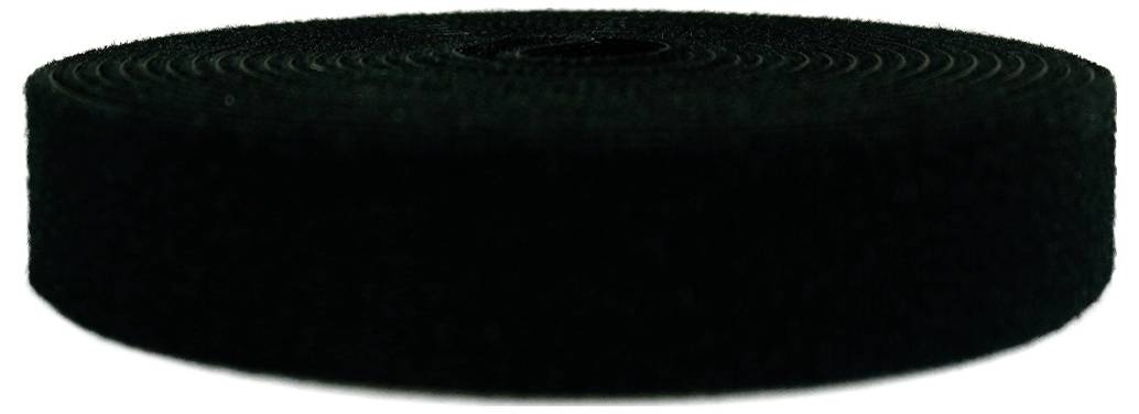 TOOLCRAFT KL25X2500C Klettband zum Bündeln Haft- und Flauschteil (L x B) 2500mm x 25mm Schwarz 2St.