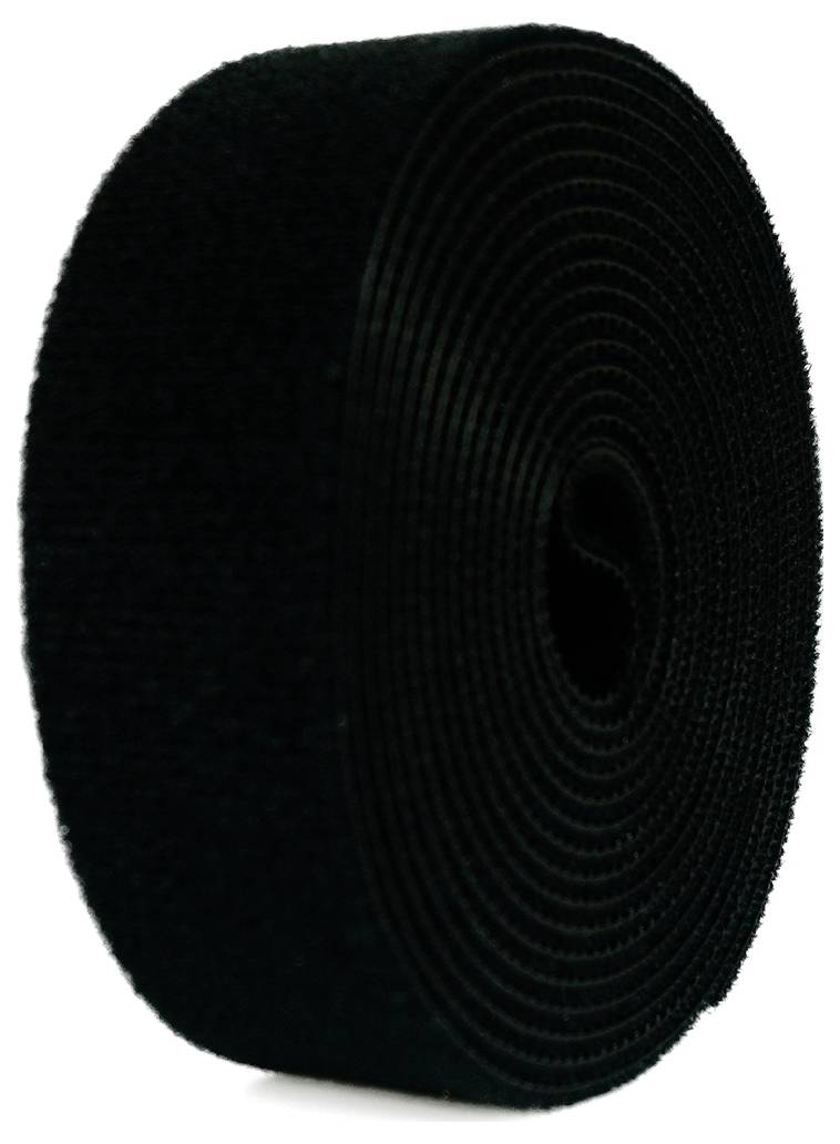 TOOLCRAFT KL16X3000C Klettband zum Bündeln Haft- und Flauschteil (L x B) 3000mm x 16mm Schwarz 2St.