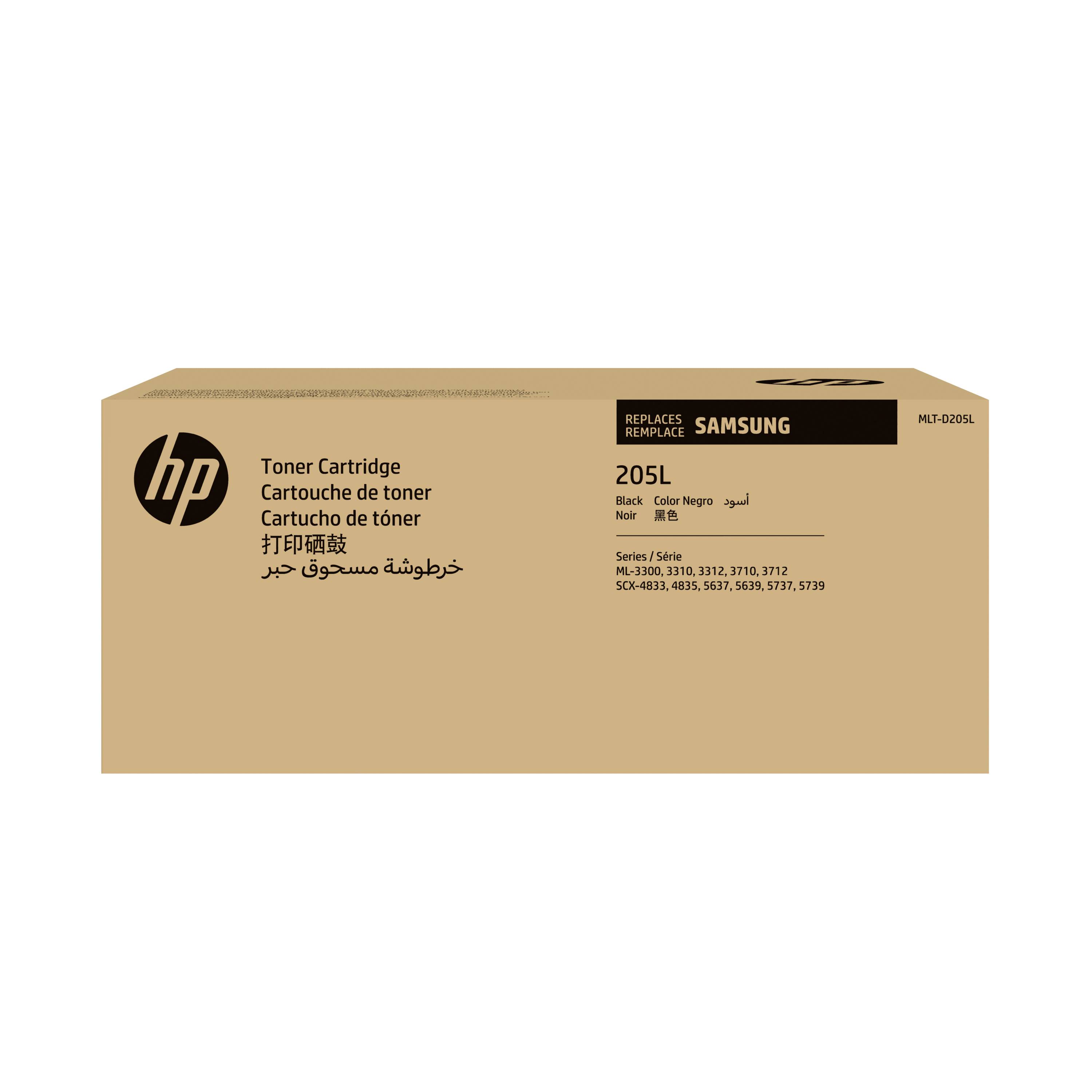 HP Tonerpatronenschachtel mit der Bezeichnung „Samsung