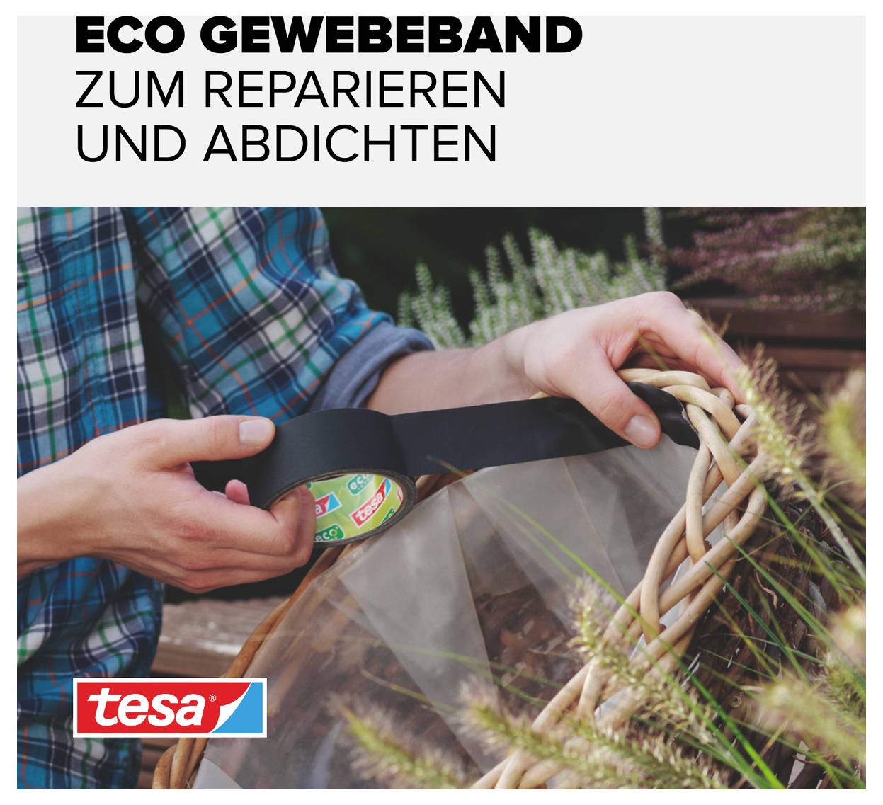 TESA ECO REPAIR 56431-00000-00 Gewebeklebeband tesa® extra Power Schwarz (L x B) 10m x 38mm 1St.