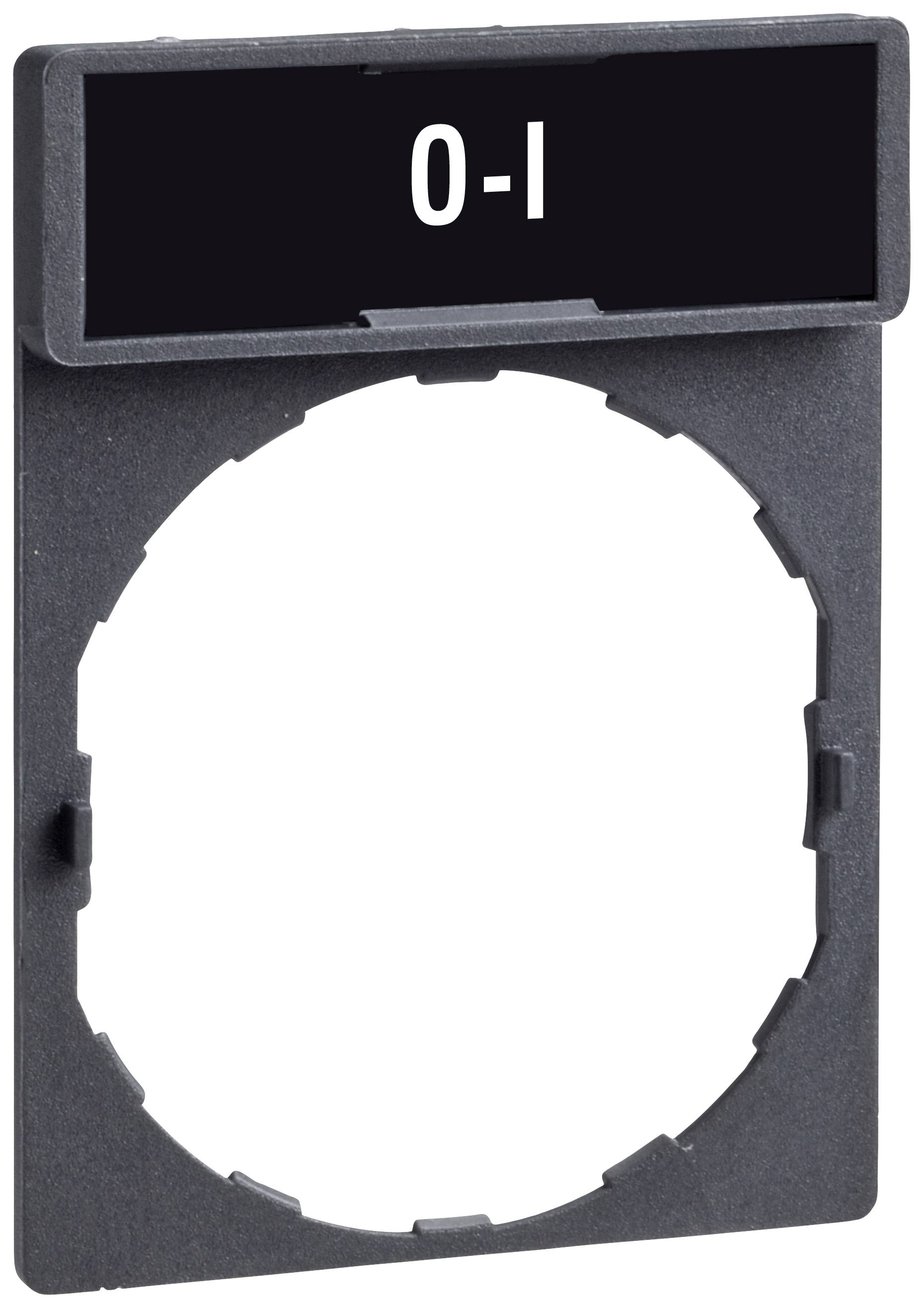 Schneider Electric ZBY2178 ZBY2178 Schildträger mit Schild (L x B) 30 mm x 40 mm 0/I Schwarz, Rot 1 St.