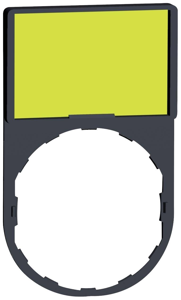Schneider Electric ZBY6102 ZBY6102 Schildträger mit Schild (L x B) 50mm x 30mm unbeschriftet Weiß, Gelb