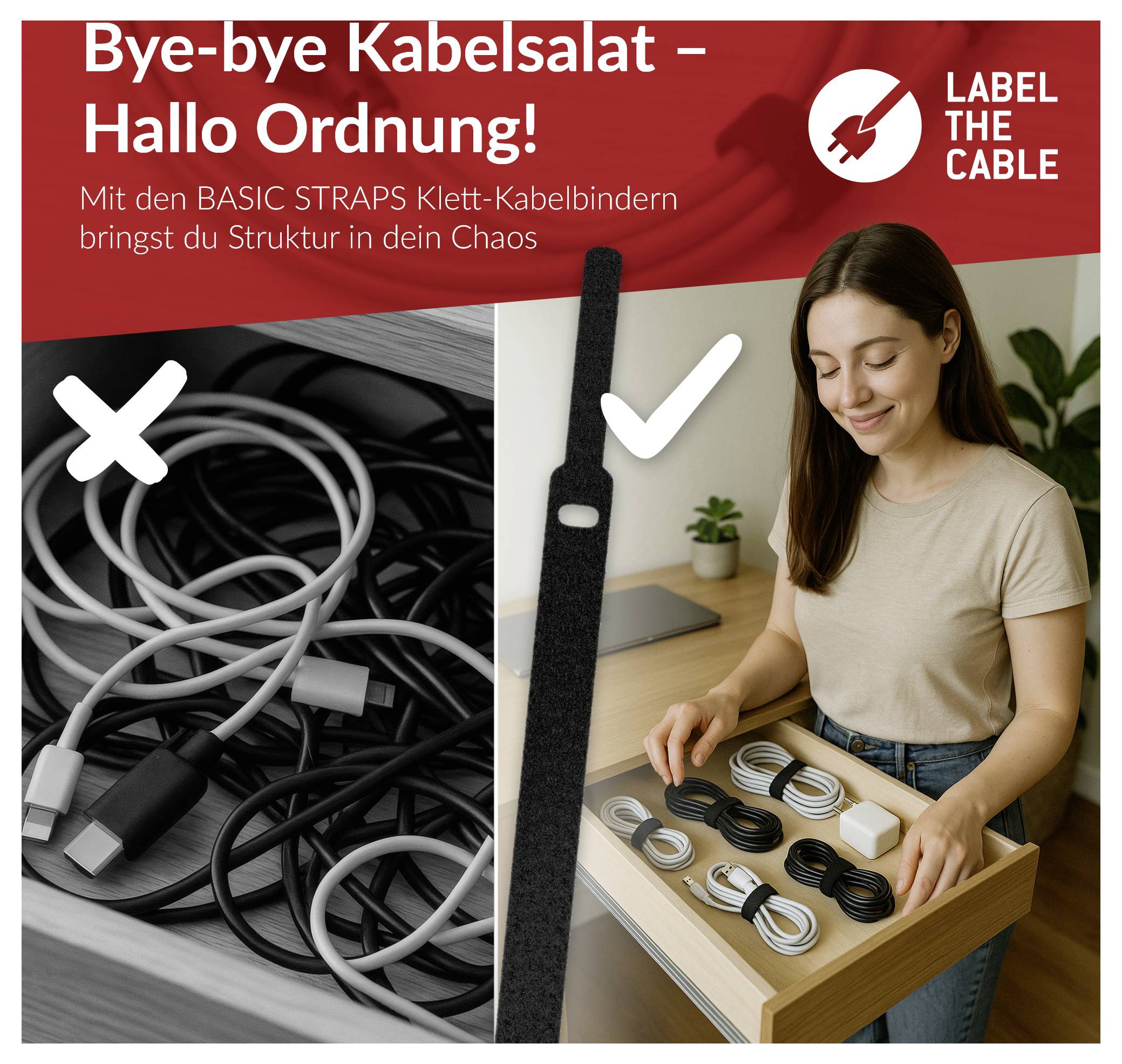 Label the Cable LTC BASIC STRAPS L LTC 1110 10 St. Schwarz