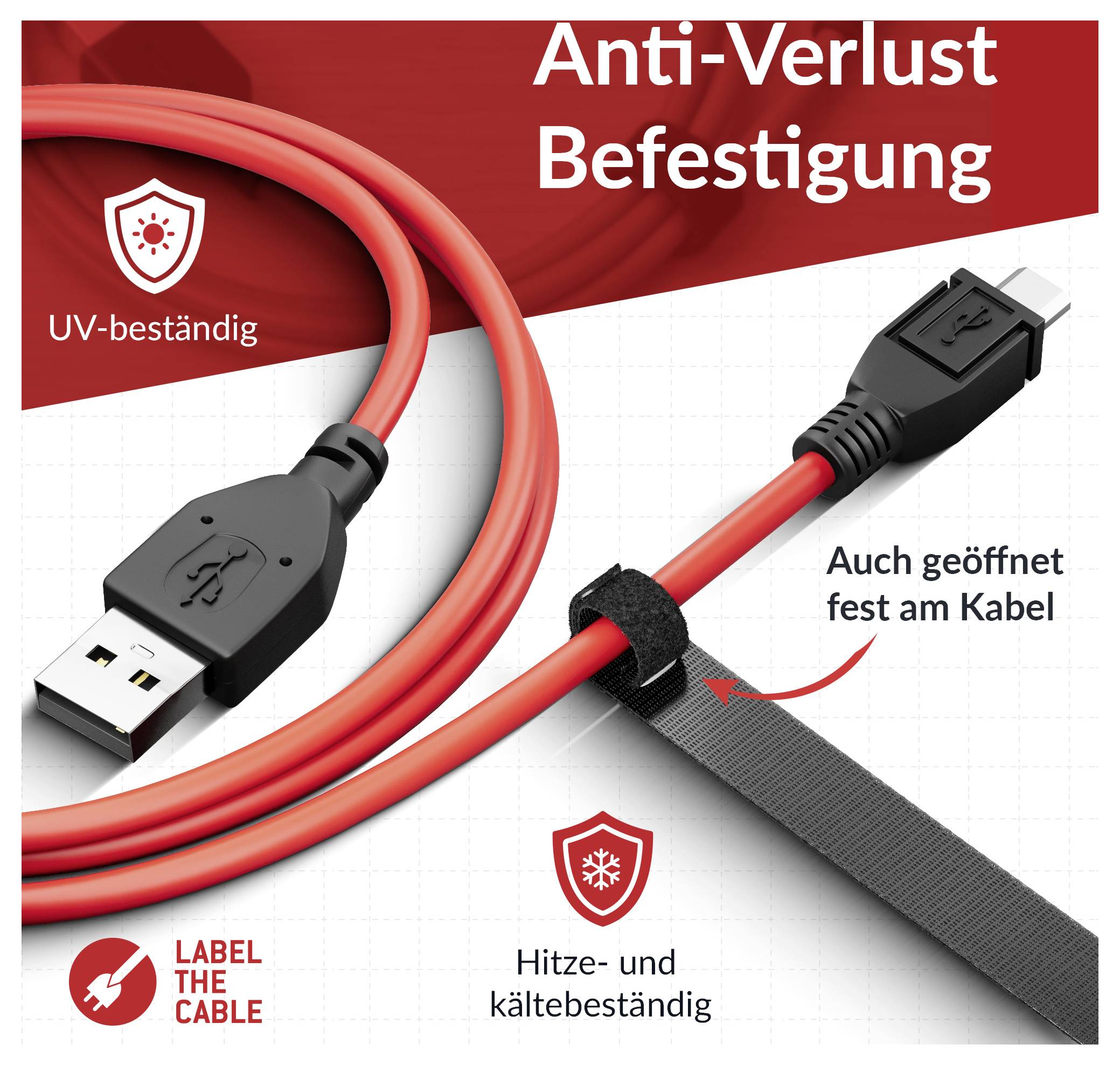 Label the Cable LTC BASIC STRAPS L LTC 1110 10 St. Schwarz