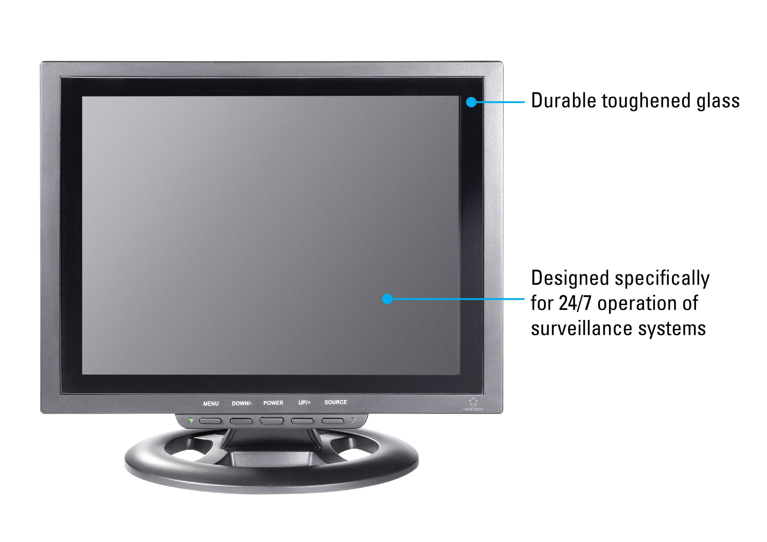 Renkforce 449238 LCD-Überwachungsmonitor EEK: C (A - G) 30.48cm 12 Zoll 800 x 600 Pixel Schwarz