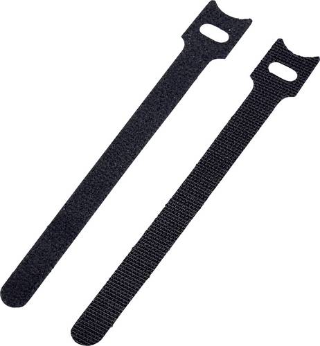 Basetech STD-150 Klettkabelbinder zum Bündeln Haft- und Flauschteil (L x B) 150 mm x 13 mm Schwarz
