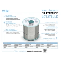 Weller WSW SC L0 Lötzinn, bleifrei Spule Sn0,7Cu 500g 0.8mm Weller WSW SC L0 Lötzinn, bleifrei Spule Sn0,7Cu 500g 0.8mm