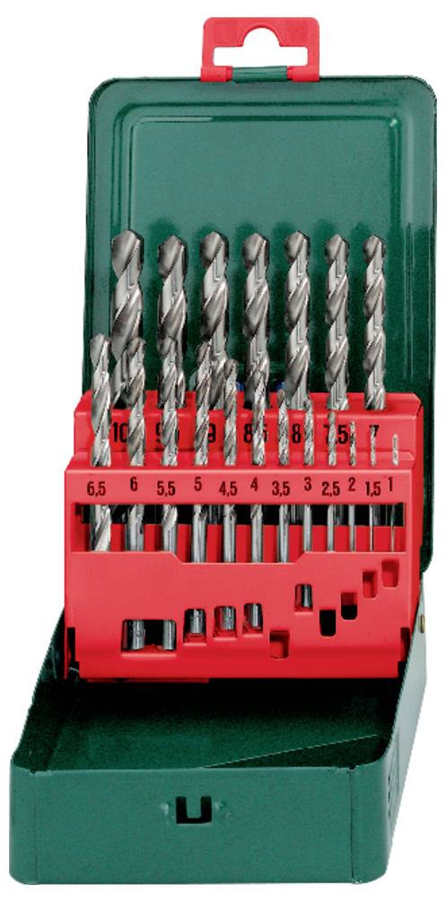 Metabo 627153000 HSS Metall-Spiralbohrer-Set 19teilig 1 mm, 1.5 mm, 2 mm, 2.5 mm, 3 mm, 3.5 mm, 4 mm, 4.5 mm, 5 mm, 5.5 mm, 6 mm