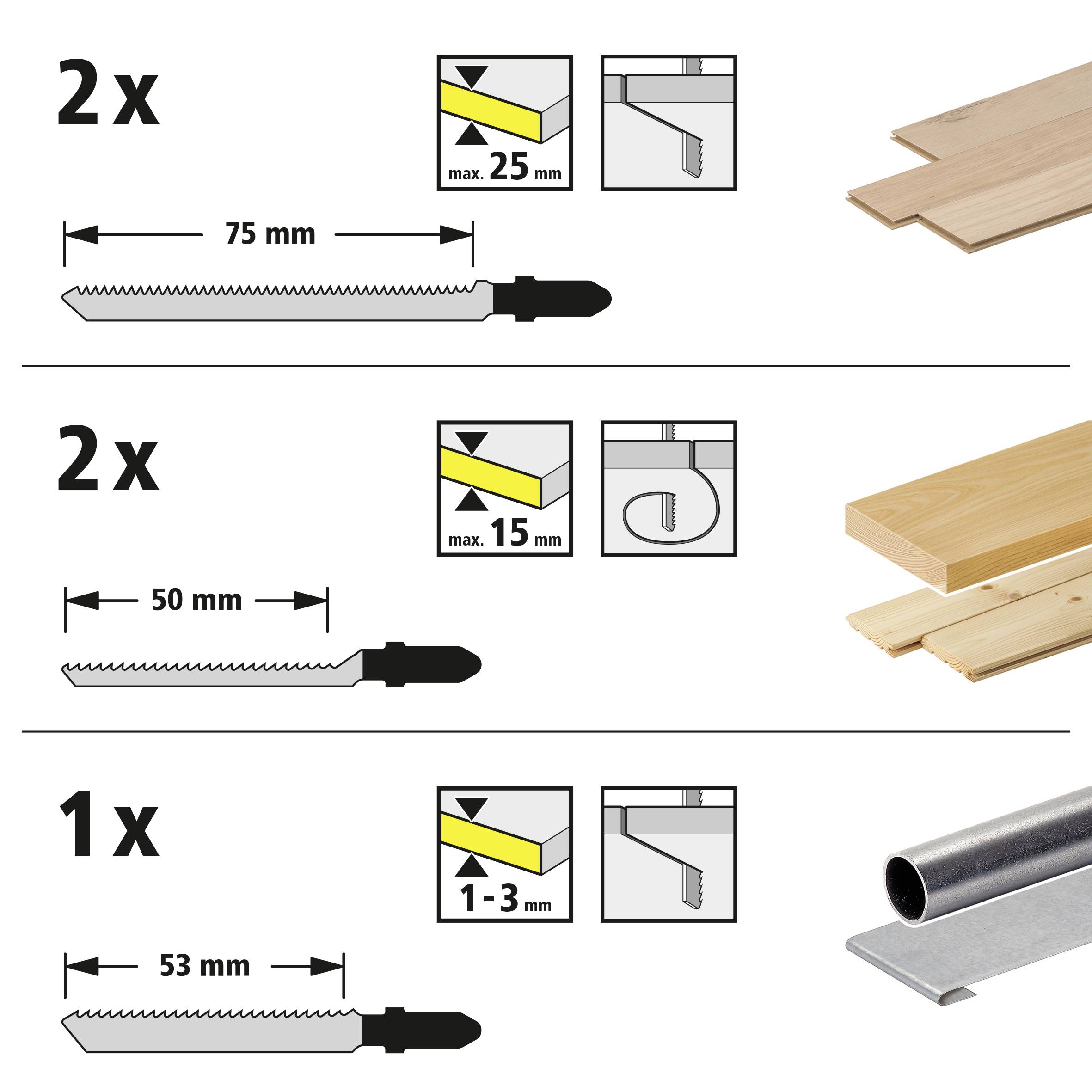 Wolfcraft 2377000 Stichsägeblatt-Set + Taschenmesser 1St.