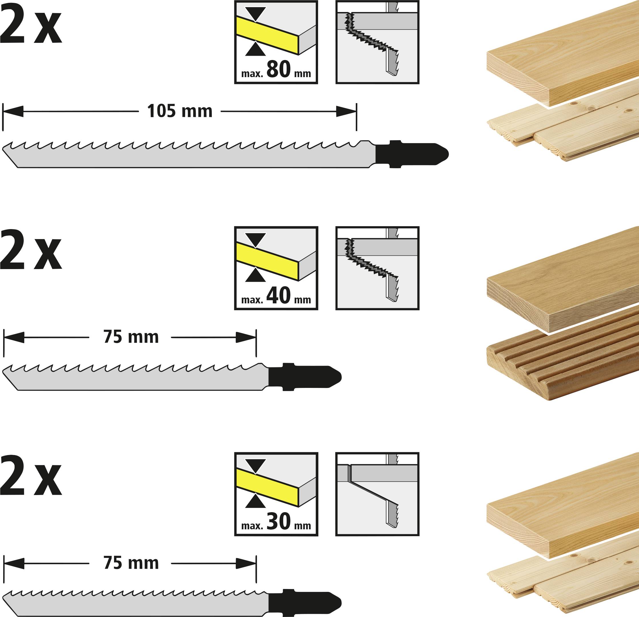 Wolfcraft 2377000 Stichsägeblatt-Set + Taschenmesser 1 St.