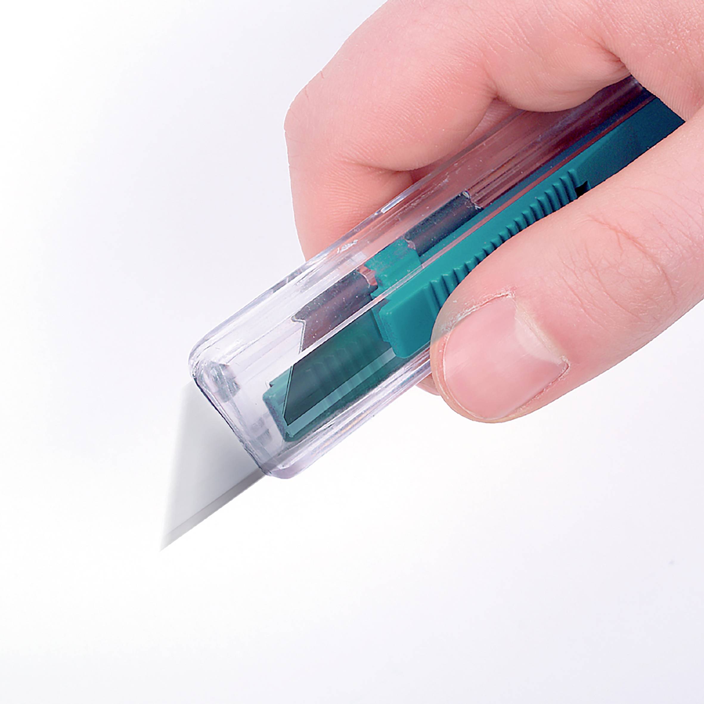 Wolfcraft 4135000 Sicherheits-Trapezklingen-Messer aus Kunststoff