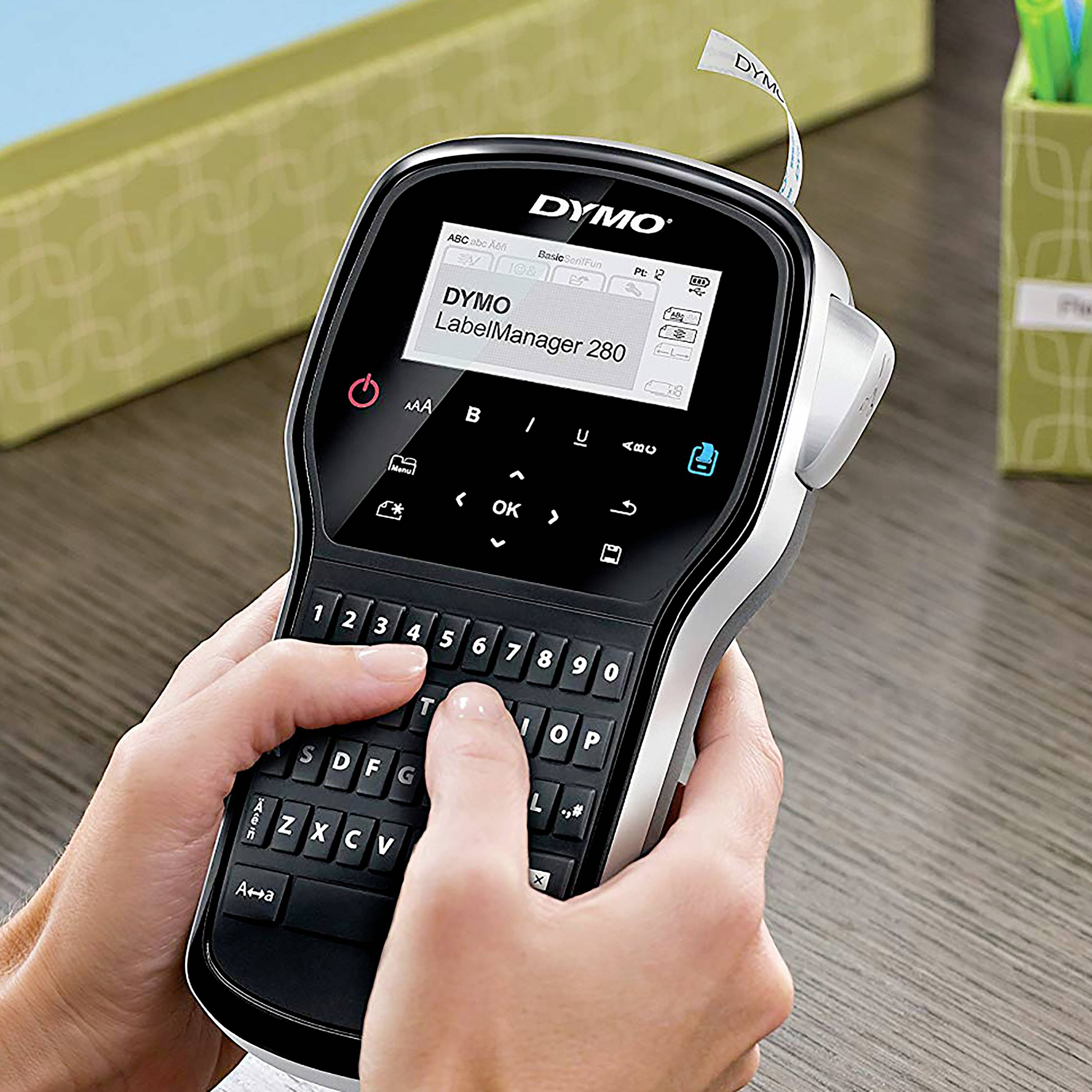 DYMO LabelManager 280 Beschriftungsgerät Geeignet für Schriftband: D1 6 mm, 9 mm, 12 mm