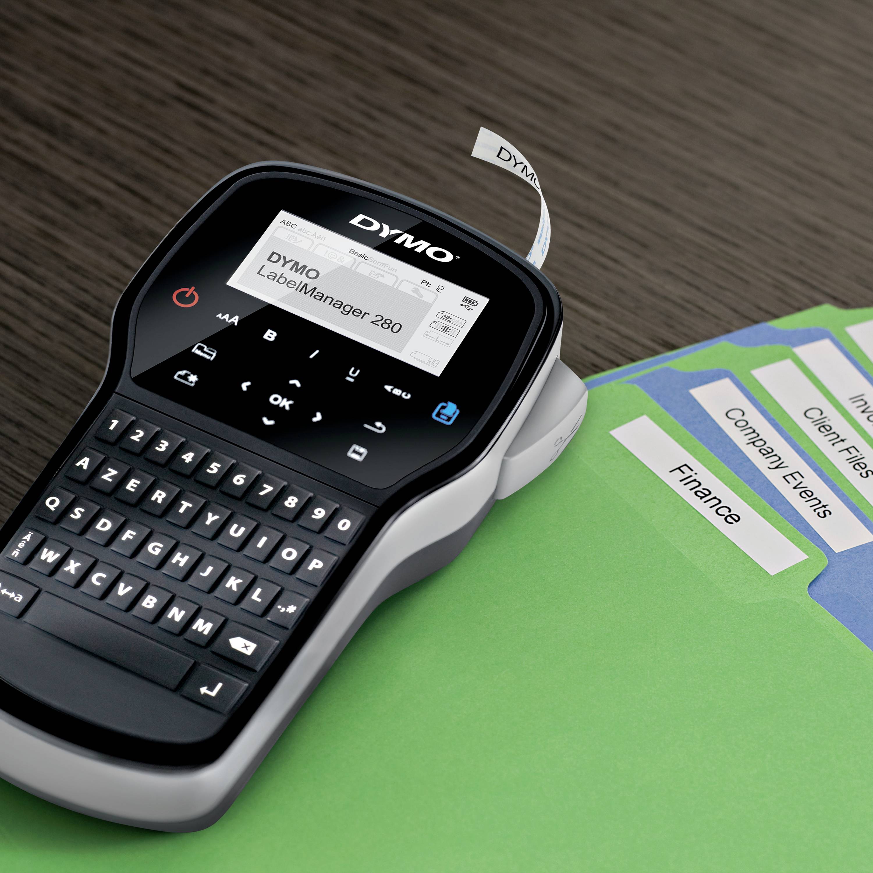 DYMO LabelManager 280 Beschriftungsgerät Geeignet für Schriftband: D1 6 mm, 9 mm, 12 mm