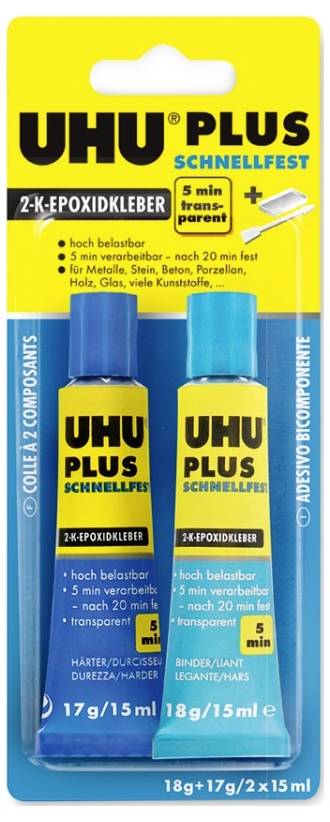 UHU Plus Schnellfest Zwei-Komponentenkleber 45700 35 g