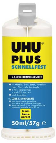 UHU Plus Schnellfest Zwei-Komponentenkleber 45740 50 ml