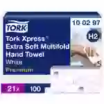 TORK 100297 Xpress® Multifold Premium Papierhandtücher (L x B) 34cm x 21cm Hochweiß 2100St. TORK 100297 Xpress® Multifold Premium Papierhandtücher (L x B) 34cm x 21cm Hochweiß 2100St.