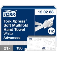 TORK 120288 Xpress® Multifold Advanced Papierhandtücher (L x B) 34 cm x 21 cm Weiß 2856 St. TORK 120288 Xpress® Multifold Advanced Papierhandtücher (L x B) 34 cm x 21 cm Weiß 2856 St.
