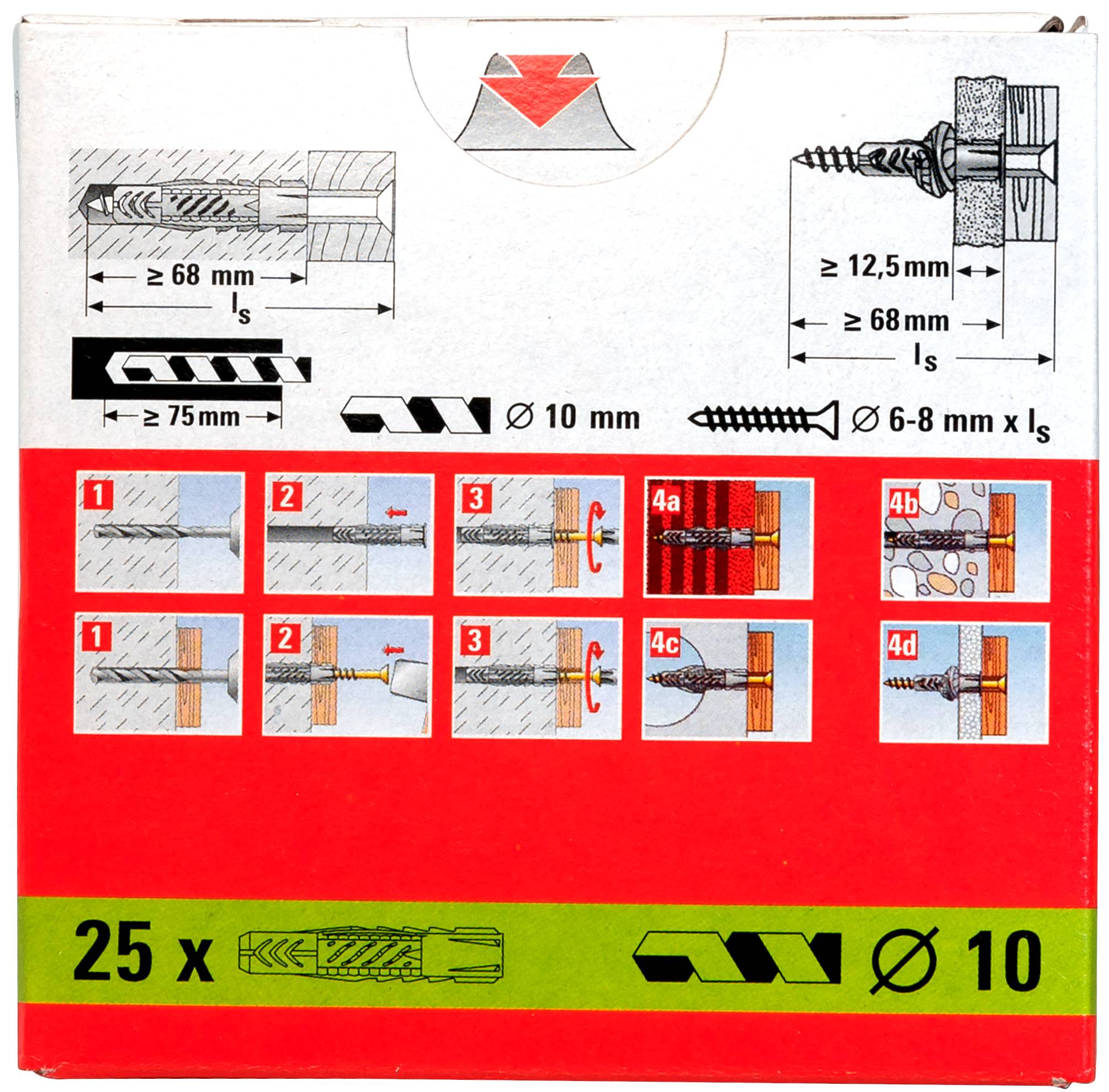 Fischer 62761 UX 10 x 60 Universaldübel 60 mm 10 mm 25 St.