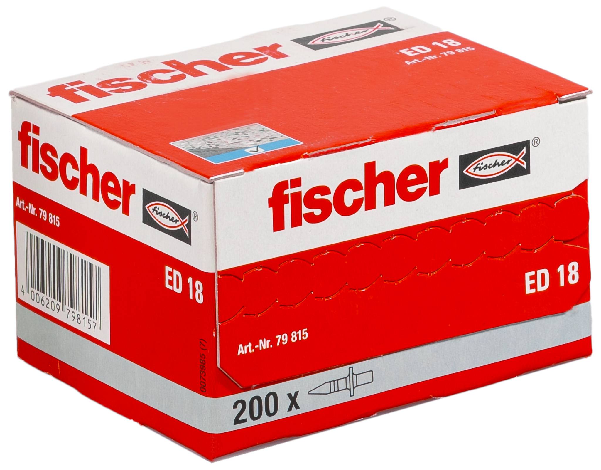 Rot-weiße Fischer-Box mit der Aufschrift 