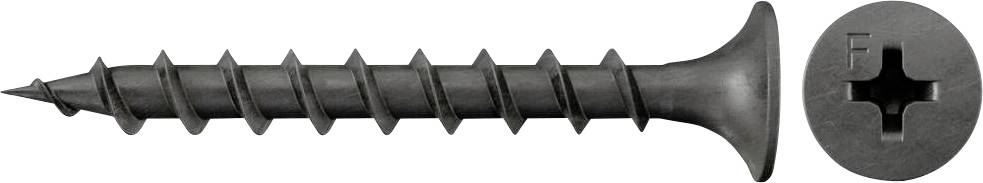 Fischer 665091 Schnellbauschraube 3.5mm 45mm Kreuzschlitz Phillips Stahl galvanisch verzinkt 1000St.