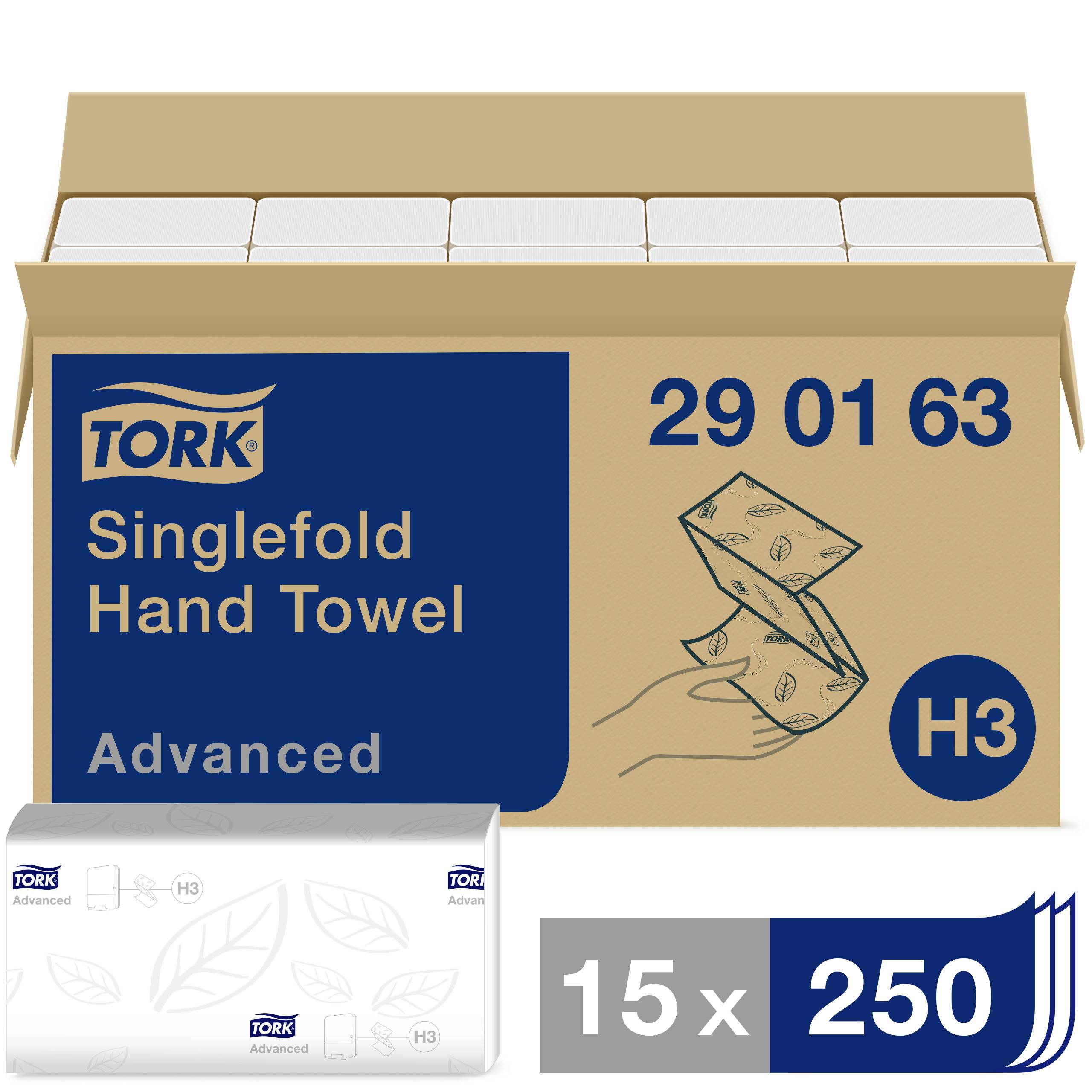TORK 290163 Zickzack Advanced Papierhandtücher (L x B) 23cm x 25cm Weiß 3750St.