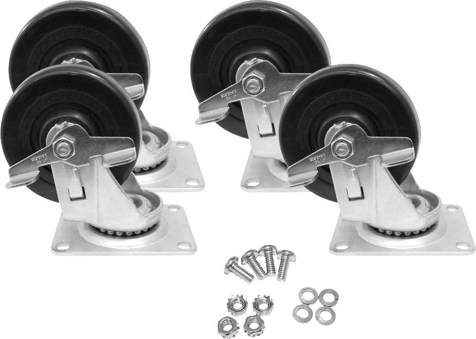 Hammond Electronics 1425D Bremsrollen Silber, Schwarz 4 St.