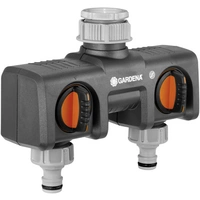 Gardena 8193-20 Kunststoff 2-Wege-Verteiler Steckkupplung, 30,3 mm (1") IG, 24,2 mm (3/4") IG mit R Gardena 8193-20 Kunststoff 2-Wege-Verteiler Steckkupplung, 30,3 mm (1") IG, 24,2 mm (3/4") IG mit R