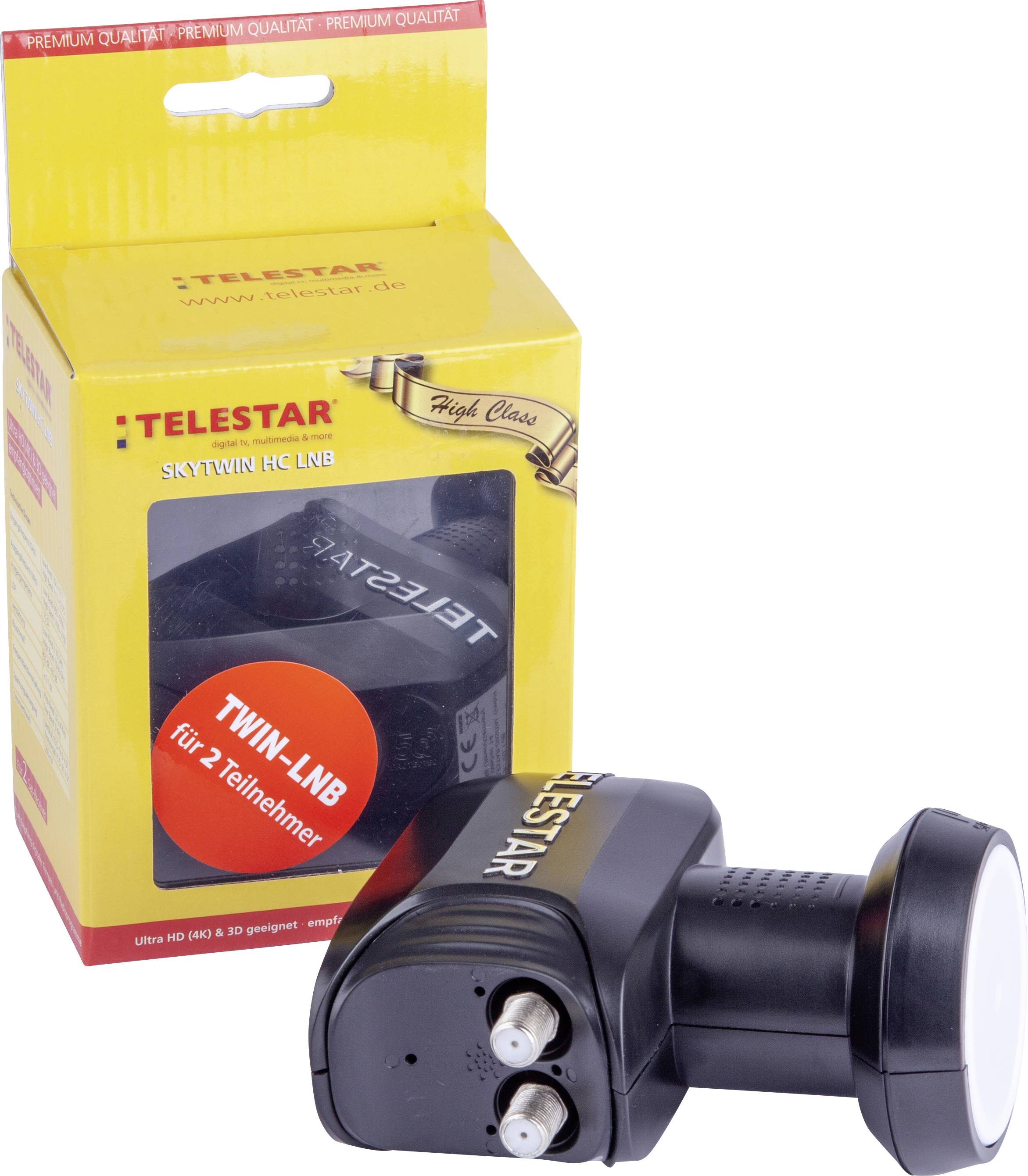 Telestar SkyTwin HC Twin-LNB Teilnehmer-Anzahl: 2 Feedaufnahme: 40 mm Wetterschutz Schwarz, Hellgrau