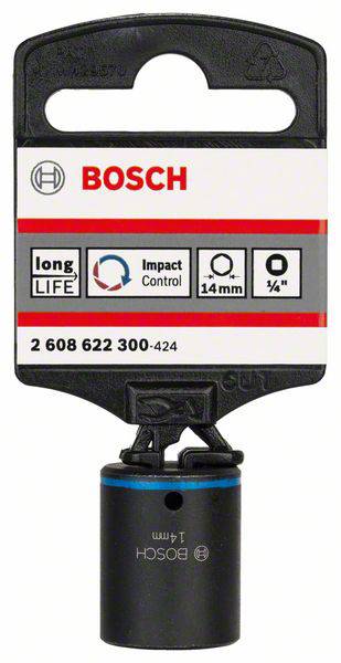 Bosch Accessories 1608551008 Außen-Sechskant Steckschlüsseleinsatz 12mm 1/4" (6.3 mm)