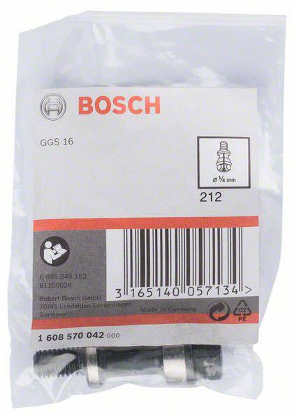 Spannzange mit Spannmutter, 1/ Zoll, für Bosch-Geradschleifer, passend zu GGS 16 Bosch Accessories 1608570042