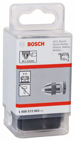Bosch Accessories Schnellspannbohrfutter bis 13 mm, 1 bis 13 mm, B 16 1608572003