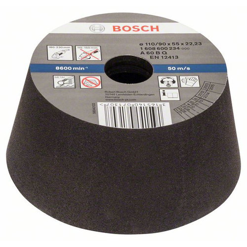 Bosch Accessories 1608600234 Schleiftopf, konisch-Metall/Guss 90 mm, 110 mm, 55 mm, 60 1St.