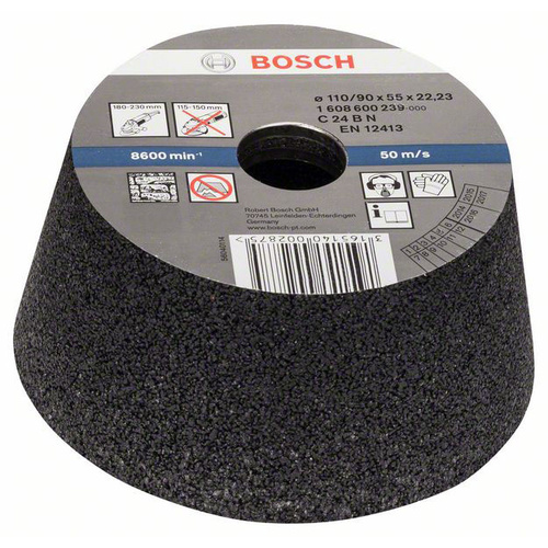 Bosch Accessories 1608600239 Schleiftopf, konisch-Stein/Beton 90 mm, 110 mm, 55 mm, 24 1St.