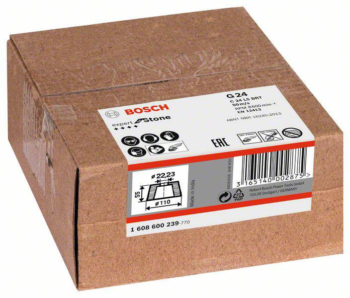 Bosch Accessories 1608600239 Schleiftopf, konisch-Stein/Beton 90 mm, 110 mm, 55 mm, 24 1St.