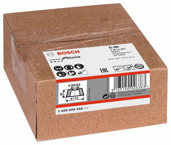Bosch Accessories 1608600240 Schleiftopf, konisch-Stein/Beton 90 mm, 110 mm, 55 mm, 36 1 St.