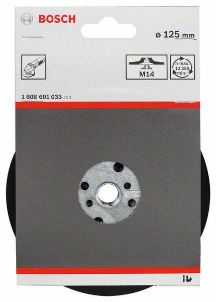 Bosch Accessories 1608601033 Stützteller Standard, M14, 125 mm, 12 500 U/min Durchmesser 125 mm